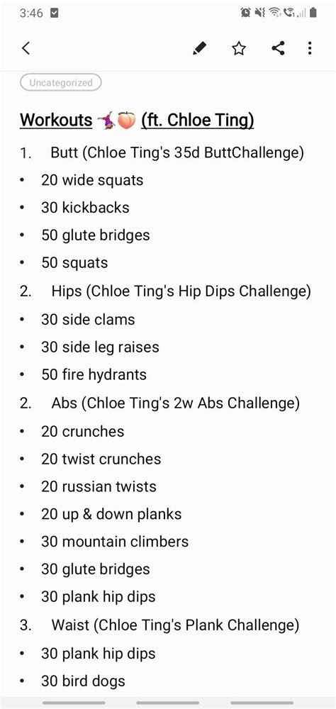 chloe ting 10 min abs|Chloe Ting abs workout list.